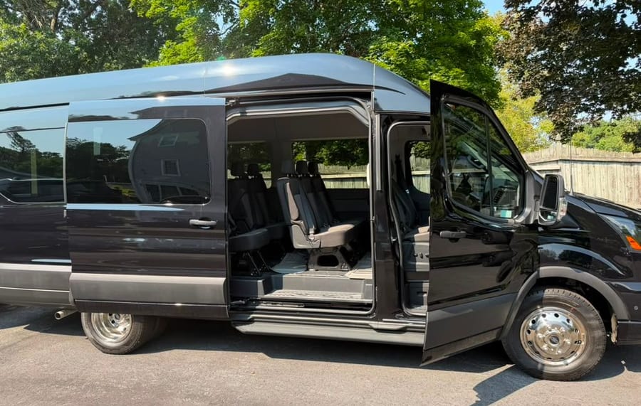 Ford Executive Limo Van exterior, part of the NJ.Limo fleet